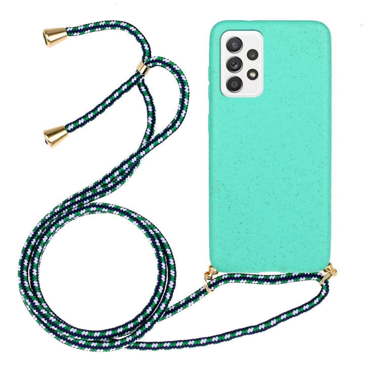 Materiale paglia di grano + custodia per telefono in TPU con cordino, For Samsung Galaxy A23, For Samsung Galaxy A22 5G