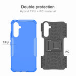 Gomma Texture TPU + Custodia per telefono PC con supporto, For Samsung Galaxy A34 5G, For Samsung Galaxy A54 5G
