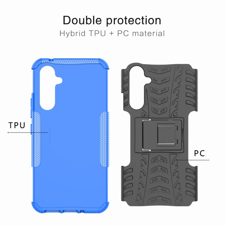 Gomma Texture TPU + Custodia per telefono PC con supporto, For Samsung Galaxy A34 5G, For Samsung Galaxy A54 5G