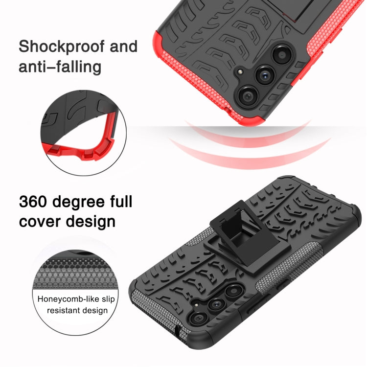 Gomma Texture TPU + Custodia per telefono PC con supporto, For Samsung Galaxy A34 5G, For Samsung Galaxy A54 5G