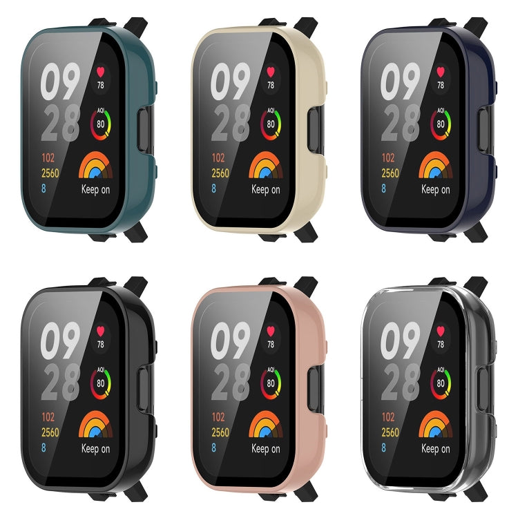 PC + Custodia protettiva per orologio integrata con pellicola temperata, For Xiaomi Redmi Watch 3
