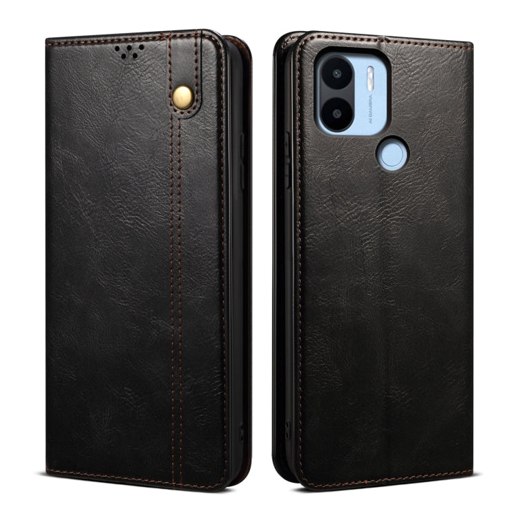 Custodia per telefono in pelle con trama di cavallo pazzo in cera d'olio, For Xiaomi Poco C50, For Xiaomi Poco X5 Pro 5G / Redmi Note 12 Pro Speed