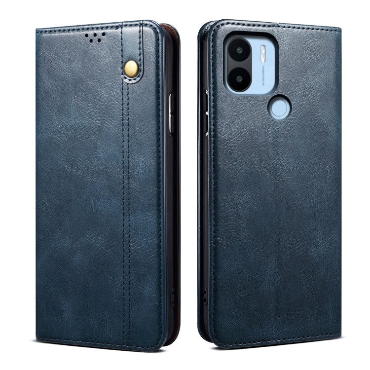 Custodia per telefono in pelle con trama di cavallo pazzo in cera d'olio, For Xiaomi Poco C50, For Xiaomi Poco X5 Pro 5G / Redmi Note 12 Pro Speed