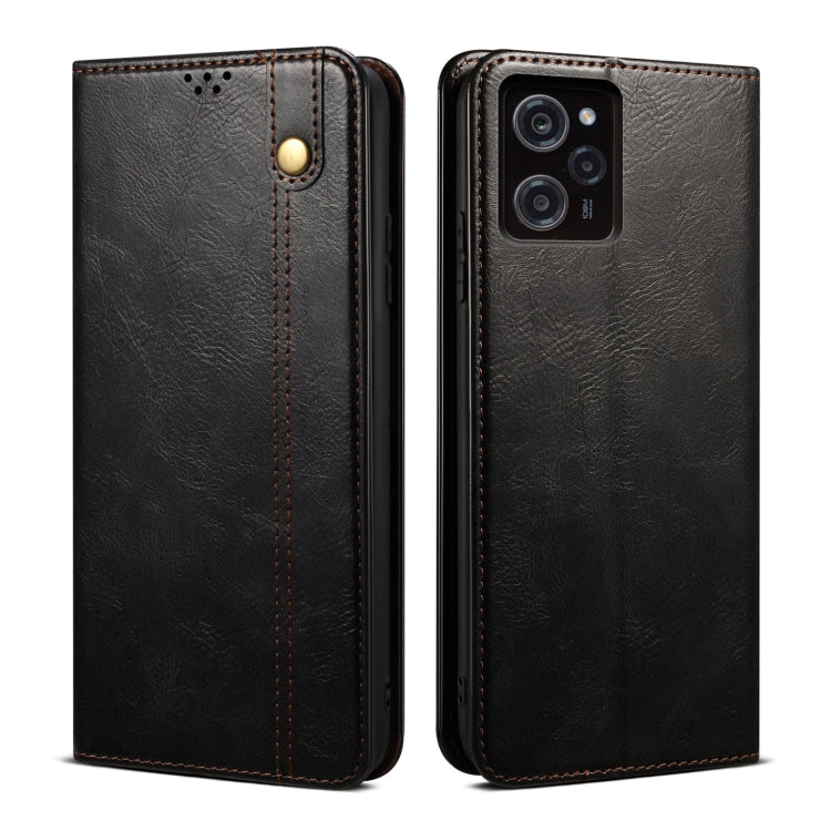 Custodia per telefono in pelle con trama di cavallo pazzo in cera d'olio, For Xiaomi Poco C50, For Xiaomi Poco X5 Pro 5G / Redmi Note 12 Pro Speed