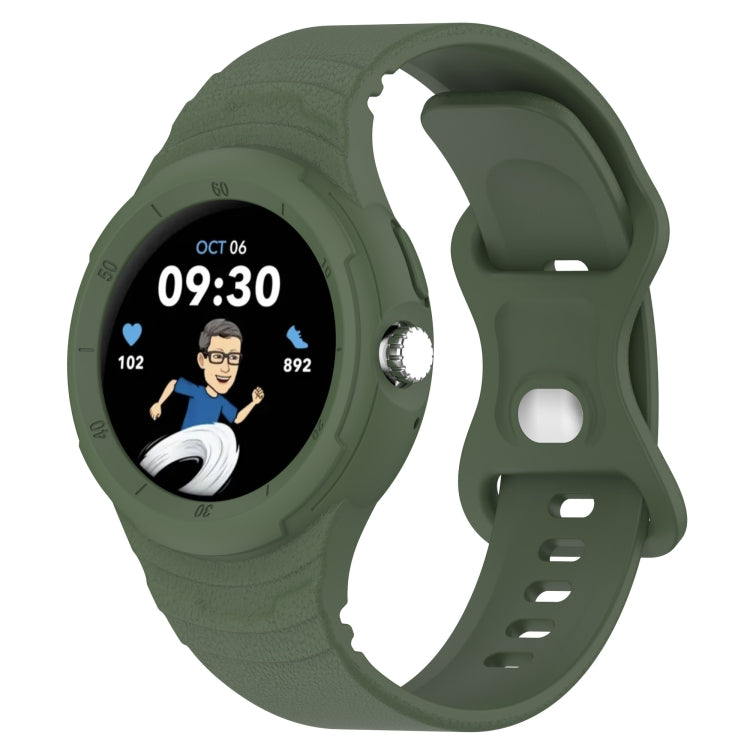 Cinturino integrato in silicone con texture in pelle, For Google Pixel Watch