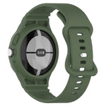 Cinturino integrato in silicone con texture in pelle, For Google Pixel Watch