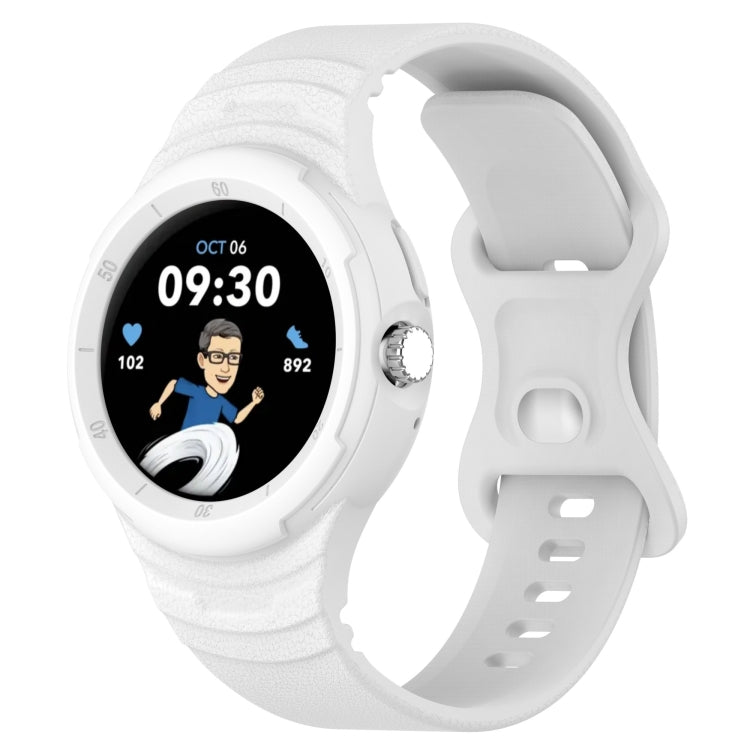 Cinturino integrato in silicone con texture in pelle, For Google Pixel Watch