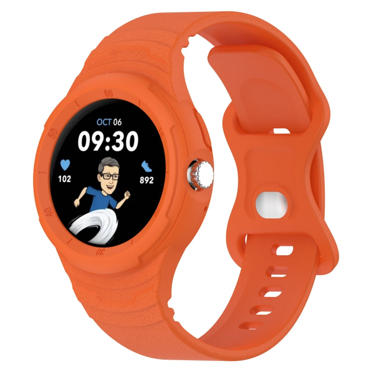 Cinturino integrato in silicone con texture in pelle, For Google Pixel Watch