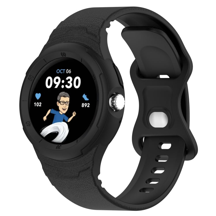Cinturino integrato in silicone con texture in pelle, For Google Pixel Watch
