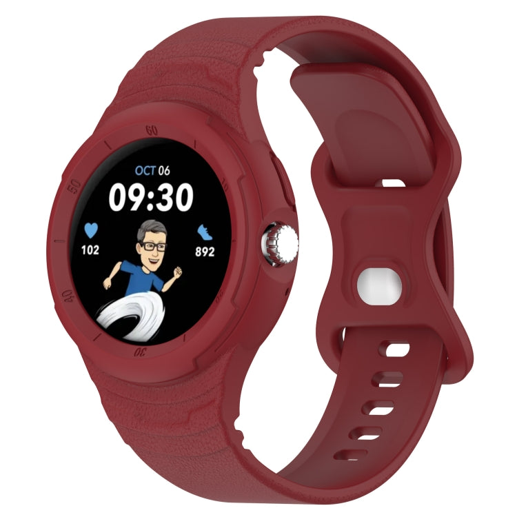 Cinturino integrato in silicone con texture in pelle, For Google Pixel Watch