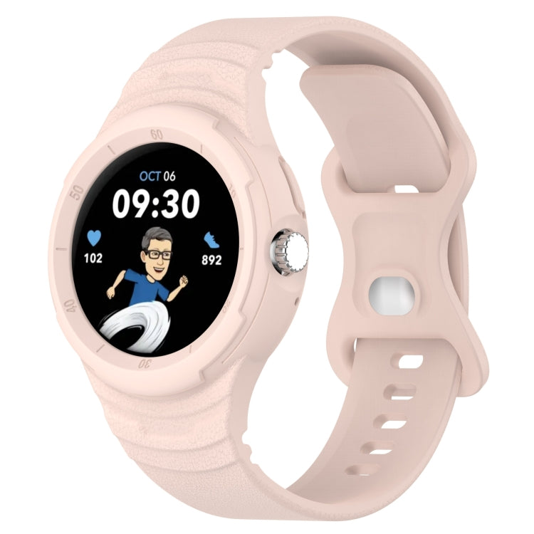 Cinturino integrato in silicone con texture in pelle, For Google Pixel Watch