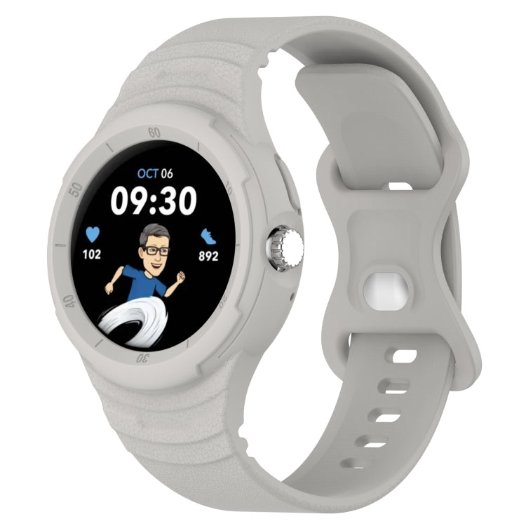 Cinturino integrato in silicone con texture in pelle, For Google Pixel Watch