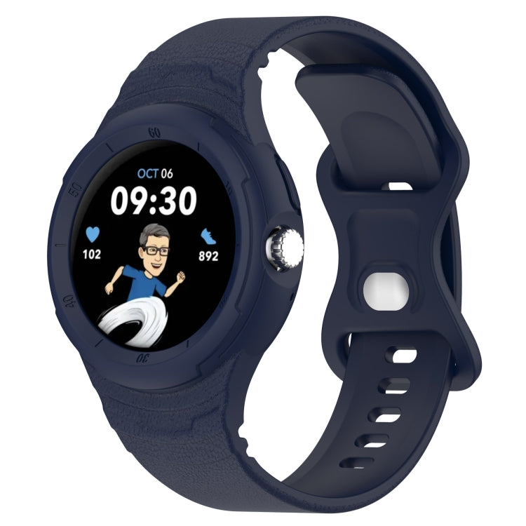 Cinturino integrato in silicone con texture in pelle, For Google Pixel Watch
