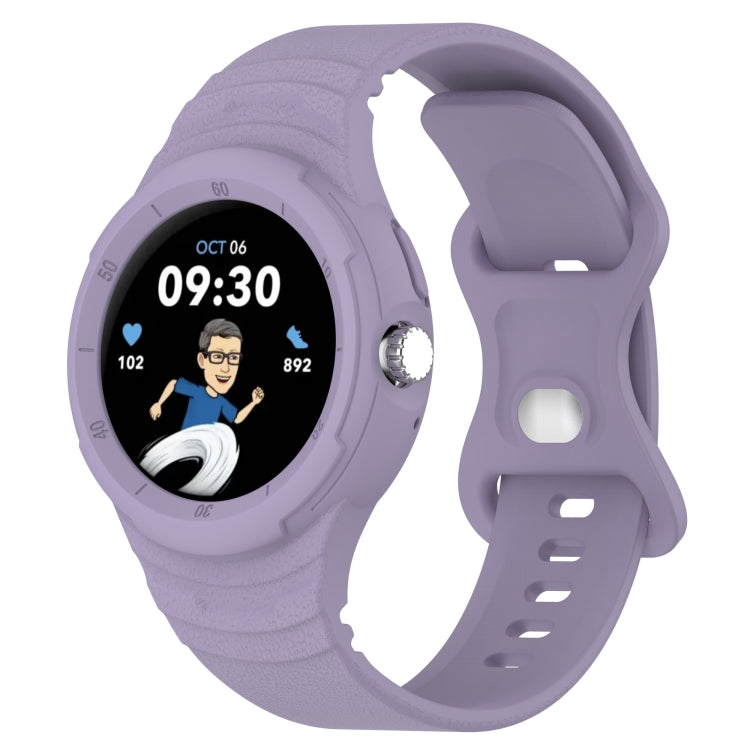 Cinturino integrato in silicone con texture in pelle, For Google Pixel Watch
