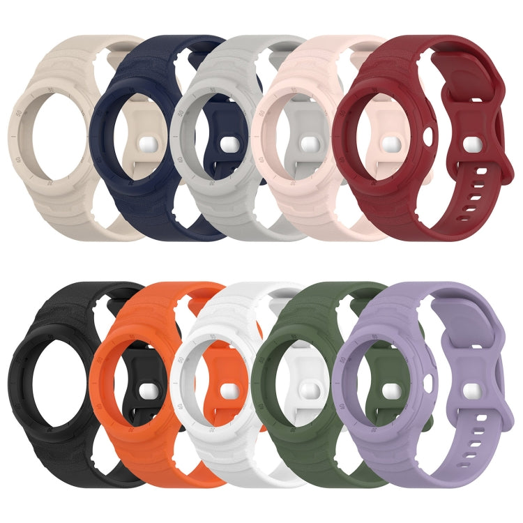 Cinturino integrato in silicone con texture in pelle, For Google Pixel Watch
