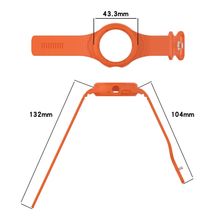 Cinturino integrato in silicone con texture in pelle, For Google Pixel Watch