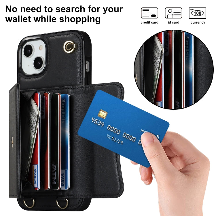 Custodia per telefono con slot per schede RFID con cordino lungo, For iPhone 14 / 13, For iPhone 14 Plus, For iPhone 14 Pro, For iPhone 14 Pro Max