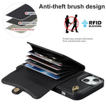 Custodia per telefono con slot per schede RFID con cordino lungo, For iPhone 14 / 13, For iPhone 14 Plus, For iPhone 14 Pro, For iPhone 14 Pro Max