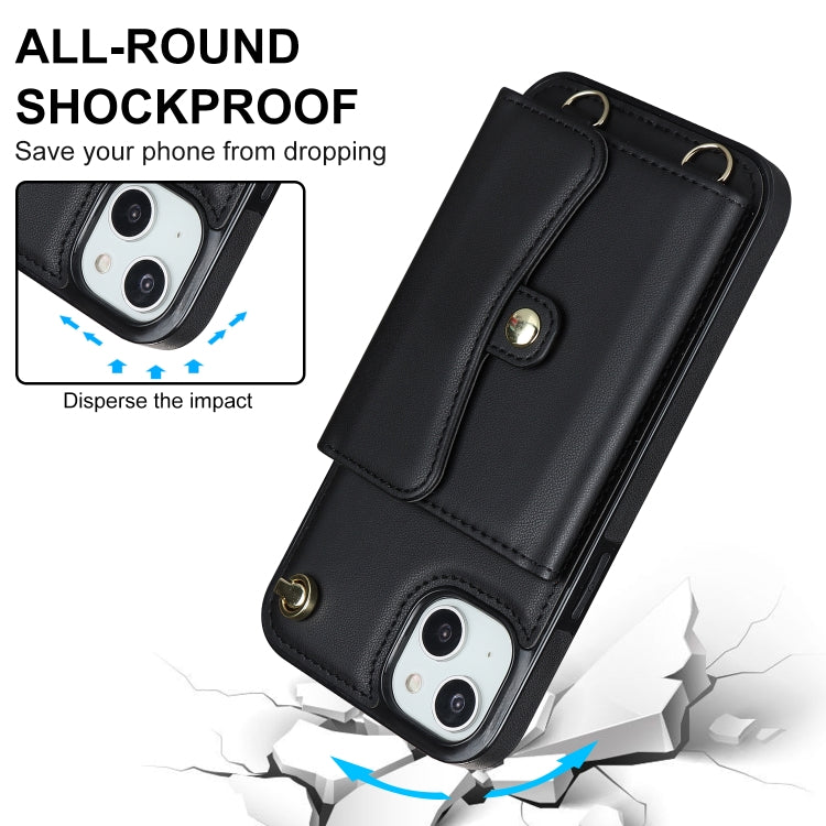 Custodia per telefono con slot per schede RFID con cordino lungo, For iPhone 14 / 13, For iPhone 14 Plus, For iPhone 14 Pro, For iPhone 14 Pro Max