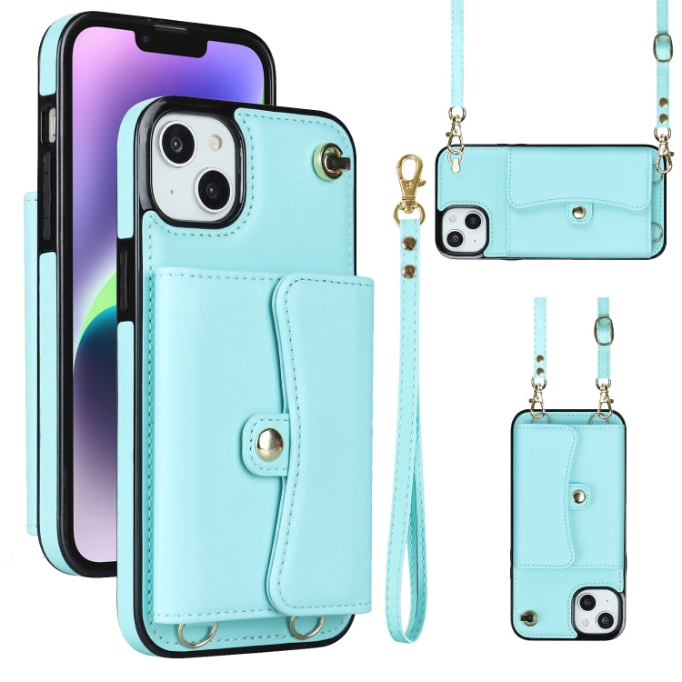 Custodia per telefono con slot per schede RFID con cordino lungo, For iPhone 14 / 13, For iPhone 14 Plus, For iPhone 14 Pro, For iPhone 14 Pro Max