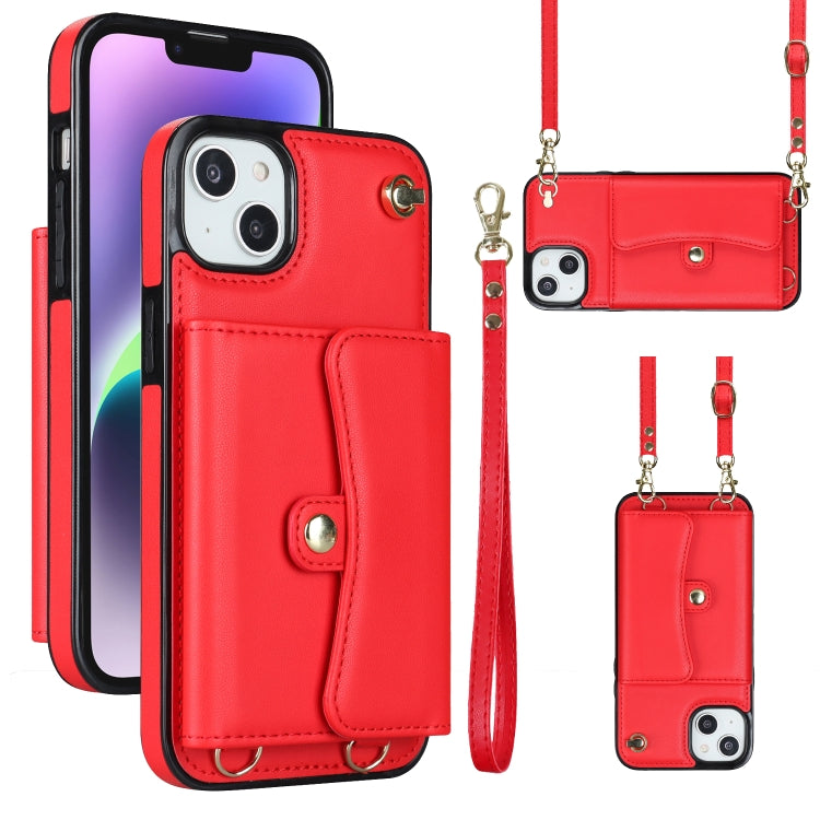 Custodia per telefono con slot per schede RFID con cordino lungo, For iPhone 14 / 13, For iPhone 14 Plus, For iPhone 14 Pro, For iPhone 14 Pro Max