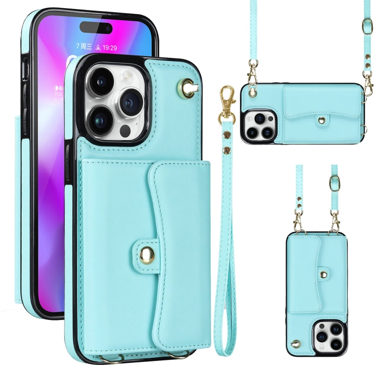 Custodia per telefono con slot per schede RFID con cordino lungo, For iPhone 14 / 13, For iPhone 14 Plus, For iPhone 14 Pro, For iPhone 14 Pro Max