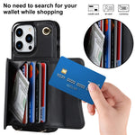 Custodia per telefono con slot per schede RFID con cordino lungo, For iPhone 13 Pro Max, For iPhone 12, For iPhone 12 Pro, For iPhone 12 Pro Max