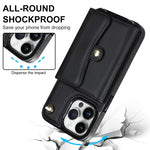Custodia per telefono con slot per schede RFID con cordino lungo, For iPhone 13 Pro Max, For iPhone 12, For iPhone 12 Pro, For iPhone 12 Pro Max