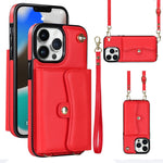 Custodia per telefono con slot per schede RFID con cordino lungo, For iPhone 13 Pro Max, For iPhone 12, For iPhone 12 Pro, For iPhone 12 Pro Max
