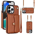 Custodia per telefono con slot per schede RFID con cordino lungo, For iPhone 13 Pro Max, For iPhone 12, For iPhone 12 Pro, For iPhone 12 Pro Max