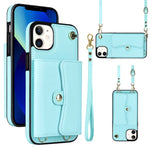 Custodia per telefono con slot per schede RFID con cordino lungo, For iPhone 13 Pro Max, For iPhone 12, For iPhone 12 Pro, For iPhone 12 Pro Max
