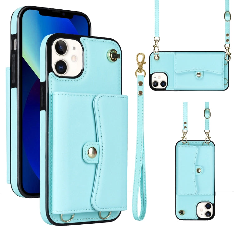Custodia per telefono con slot per schede RFID con cordino lungo, For iPhone 13 Pro Max, For iPhone 12, For iPhone 12 Pro, For iPhone 12 Pro Max