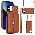Custodia per telefono con slot per schede RFID con cordino lungo, For iPhone 13 Pro Max, For iPhone 12, For iPhone 12 Pro, For iPhone 12 Pro Max