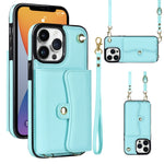Custodia per telefono con slot per schede RFID con cordino lungo, For iPhone 13 Pro Max, For iPhone 12, For iPhone 12 Pro, For iPhone 12 Pro Max