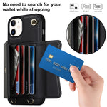 Custodia per telefono con slot per schede RFID con cordino lungo, For iPhone 11, For iPhone 11 Pro, For iPhone 11 Pro Max, For iPhone X / XS