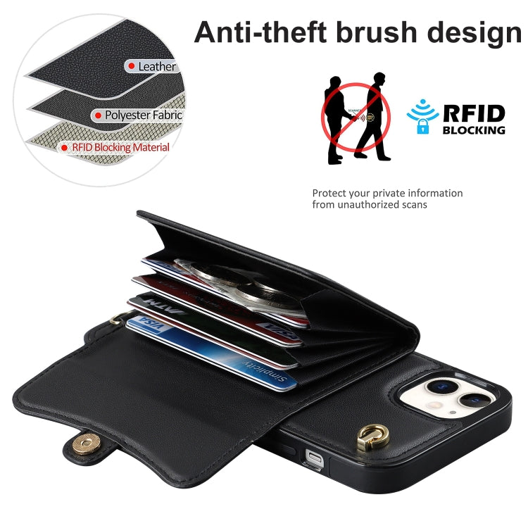 Custodia per telefono con slot per schede RFID con cordino lungo, For iPhone 11, For iPhone 11 Pro, For iPhone 11 Pro Max, For iPhone X / XS