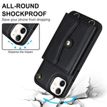 Custodia per telefono con slot per schede RFID con cordino lungo, For iPhone 11, For iPhone 11 Pro, For iPhone 11 Pro Max, For iPhone X / XS