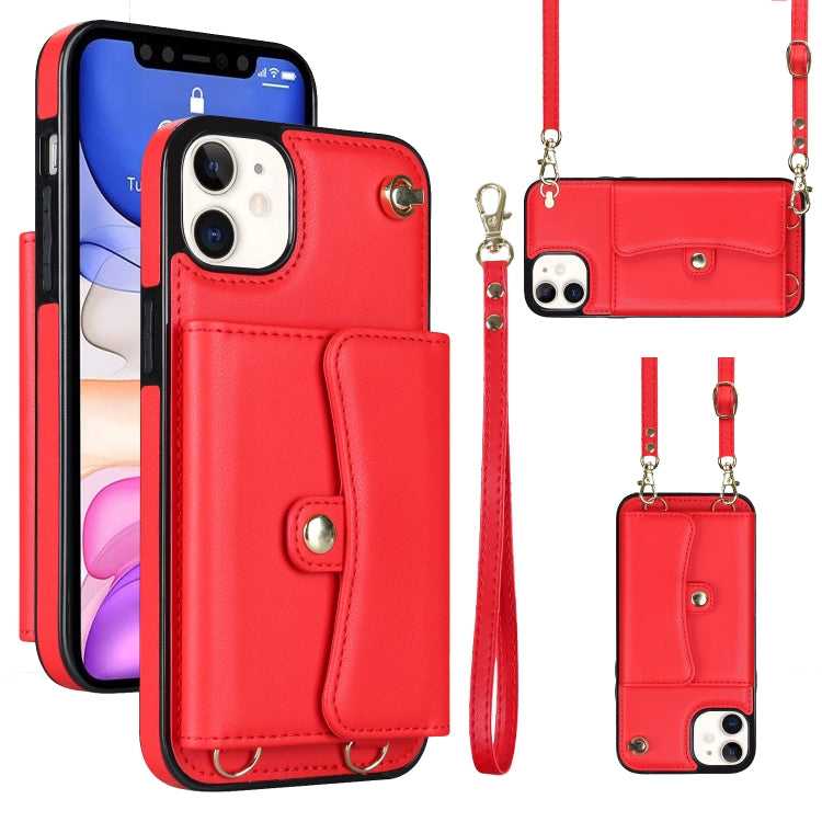 Custodia per telefono con slot per schede RFID con cordino lungo, For iPhone 11, For iPhone 11 Pro, For iPhone 11 Pro Max, For iPhone X / XS