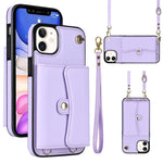 Custodia per telefono con slot per schede RFID con cordino lungo, For iPhone 11, For iPhone 11 Pro, For iPhone 11 Pro Max, For iPhone X / XS