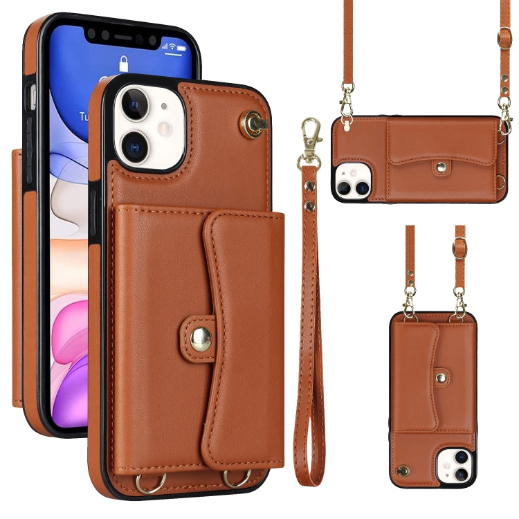 Custodia per telefono con slot per schede RFID con cordino lungo, For iPhone 11, For iPhone 11 Pro, For iPhone 11 Pro Max, For iPhone X / XS