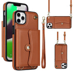 Custodia per telefono con slot per schede RFID con cordino lungo, For iPhone 11, For iPhone 11 Pro, For iPhone 11 Pro Max, For iPhone X / XS