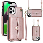 Custodia per telefono con slot per schede RFID con cordino lungo, For iPhone 11, For iPhone 11 Pro, For iPhone 11 Pro Max, For iPhone X / XS