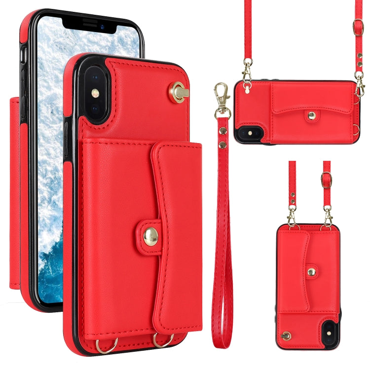 Custodia per telefono con slot per schede RFID con cordino lungo, For iPhone 11, For iPhone 11 Pro, For iPhone 11 Pro Max, For iPhone X / XS