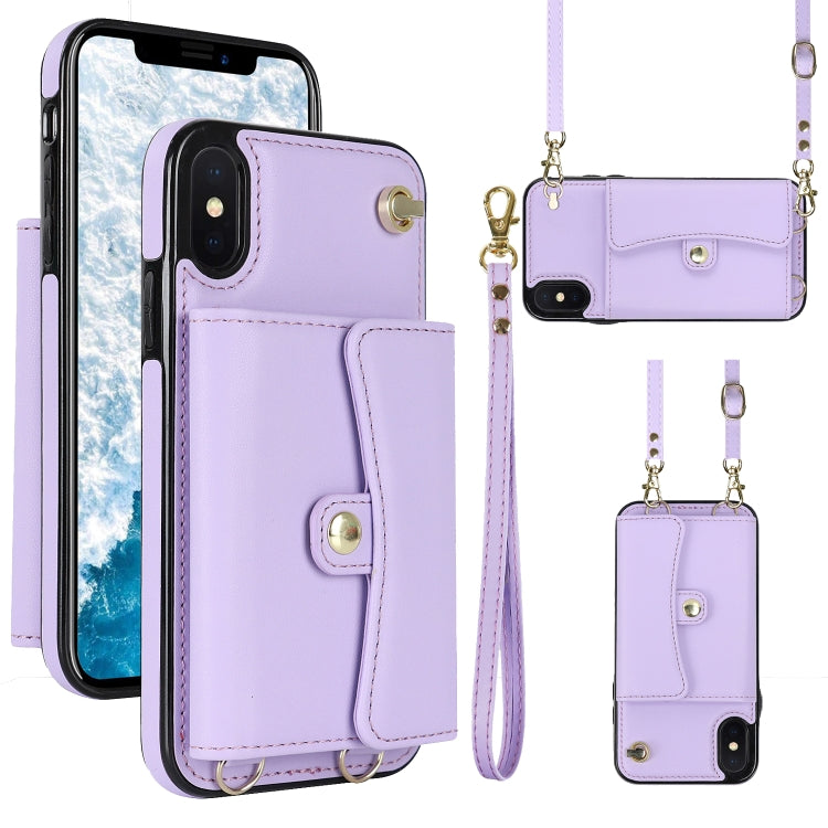 Custodia per telefono con slot per schede RFID con cordino lungo, For iPhone 11, For iPhone 11 Pro, For iPhone 11 Pro Max, For iPhone X / XS