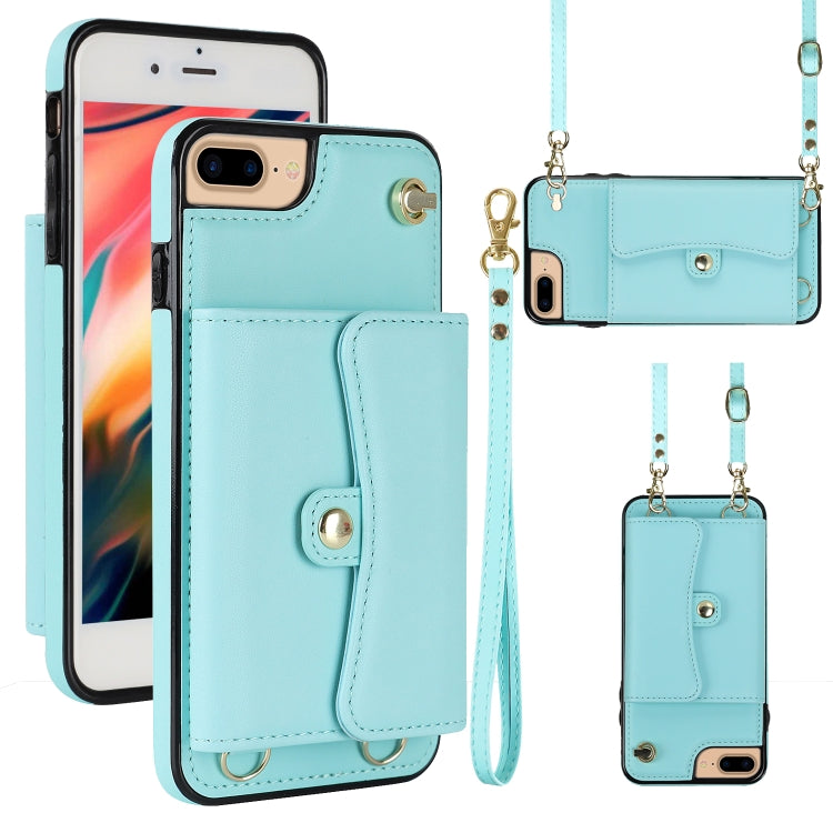 Custodia per telefono con slot per schede RFID con cordino lungo, For iPhone XS Max, For iPhone 8 Plus / 7 Plus, For iPhone XR