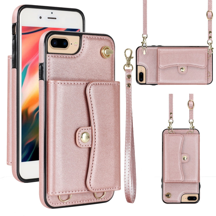 Custodia per telefono con slot per schede RFID con cordino lungo, For iPhone XS Max, For iPhone 8 Plus / 7 Plus, For iPhone XR