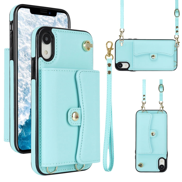 Custodia per telefono con slot per schede RFID con cordino lungo, For iPhone XS Max, For iPhone 8 Plus / 7 Plus, For iPhone XR