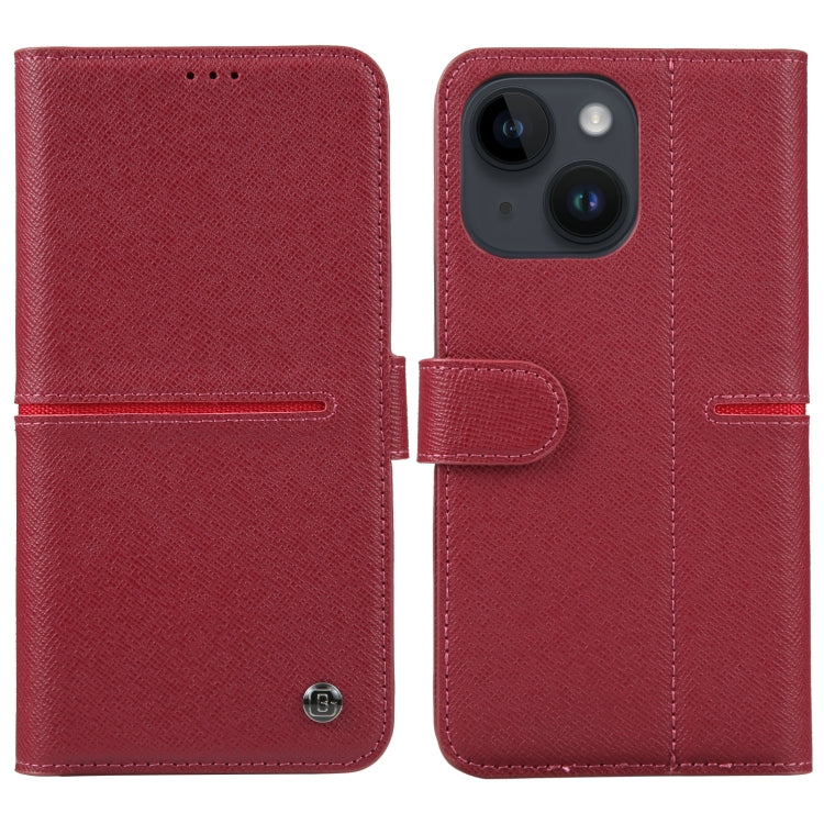 GEBEI Custodia per telefono in pelle a conchiglia orizzontale a grana fine, For iPhone 14 Pro Max, For iPhone 14 Pro, For iPhone 14, For iPhone 14 Plus