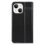 GEBEI Custodia per telefono in pelle a conchiglia orizzontale a grana fine, For iPhone 13