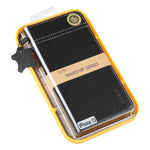 GEBEI Custodia per telefono in pelle a conchiglia orizzontale a grana fine, For iPhone 13
